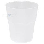 Reusable plastic matte white drinking glass 350ml PP 50x machine washable