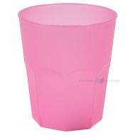 Reusable plastic pink drinking glass 350ml PP 50x machine washable