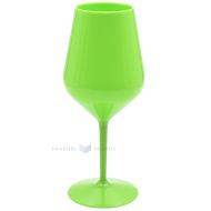 Reusable plastic green wine goblet 470ml TT 350x machine washable