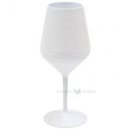 Пластиковый белый бокал для вина многоразового использования 470мл TT 350х моек в посудомойке
