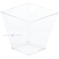 Reusable plastic transparent square degustation cup 95ml 55x56mm PS 50x machine washable
