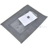 Серый почтовый пакет для многоразового использования из текстиля с карманом размером 24х35см+10см