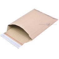 Brown micro corrugated carton envelope 21,2+(2x2,5)x32,5+5cm B4