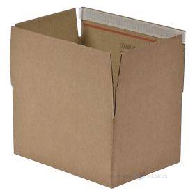 Corrugated carton box with glue strip opening strip and different heights 229x164x120-50mm