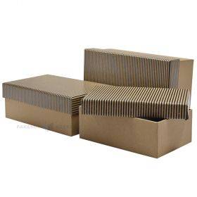 Brown bottoms and black stripes lids gift boxes set, 3pcs/set