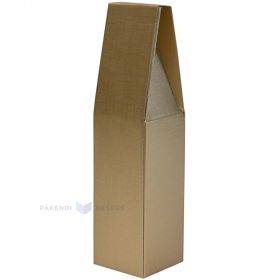 Golden brown gift box for wine 90x90x360mm