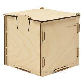 Wooden gift box 120x120x120mm
