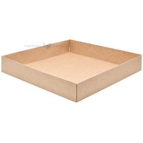 Brown-white carton bottom for gift box 300x300x50mm
