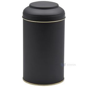 Matte black golden inside metal box with lid 89x150mm