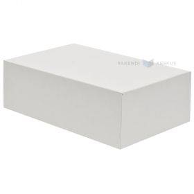 Kartongist valge koogikarp 21x14x7cm, pakis 20tk