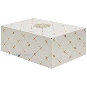 Golden pattern cake box with lid 31x22x8cm, 15pcs/pack