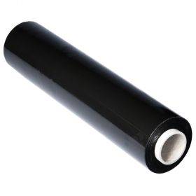 Чёрная плёнка для ручной упаковки Stretch шириной 50см и толщиной 23мк