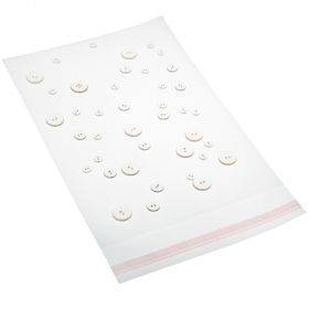 Transparent plastic bag with adhesive strip 29x39+7cm, 100pcs/pack