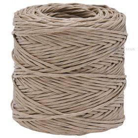 Бумажная верёвка коричневая 1мм, в рулоне около 100м