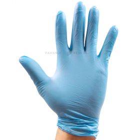 Синие неопудренные нитриловые перчатки M но. 8, в упаковке 200шт