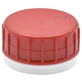 Red safety cap with EPE coating for HD canister and bottle diameter 38mm