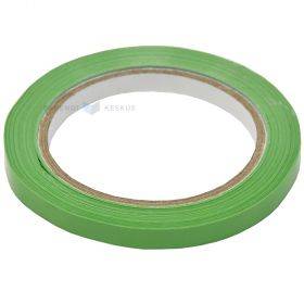 Green tape for bag closing device 9mm wide, 66m/roll