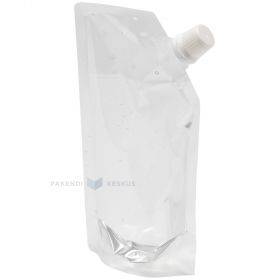 Transparent standing pouch 14+(4x2)x21cm 0,5L, 25pcs/pack