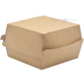 Brown hamburger carton 110x110x77mm, 50pcs/pack