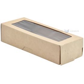 Brown carton box for macarons 17x7x4cm, 25pcs/pack