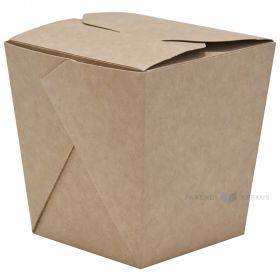 Brown/white carton chinese takeout box 95x95x100mm, 35pcs/pack