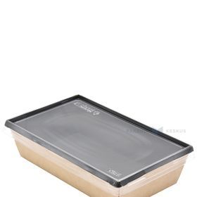 Transparent lid for 800ml 100x180mm carton salad box, 50pcs/pack
