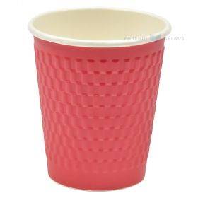 Paper cup reljef pink 250ml, 25pcs/pack