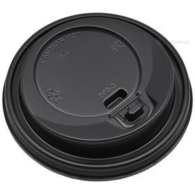 Black lockable lid for 350ml paper cup with diameter 90mm, 100pcs/pack
