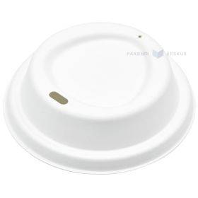 White paper dome lid for 350ml cup with 90mm diameter, 50pcs/pack