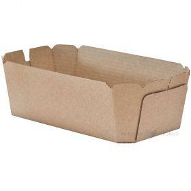 Brown corrugated carton box for berries 1000ml / 1L 186x115x60mm