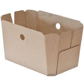 Brown corrugated carton box for berries 2000ml / 2L 189x119x100mm