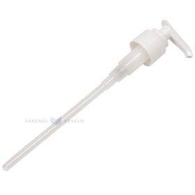 White cork with pump for plastic bottle diameter 24mm lenght 169mm
