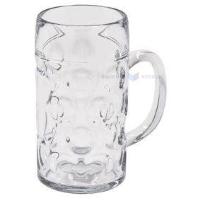 Reusable plastic beer mug 520ml SAN 500x machine washable