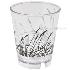 Пластиковый прозрачный стакан для многоразового использования "Тростник" 250мл диаметром 85мм