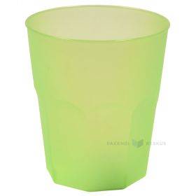 Пластиковый зелёный стакан для многоразового использования 350мл РР 50х моек в посудомойке