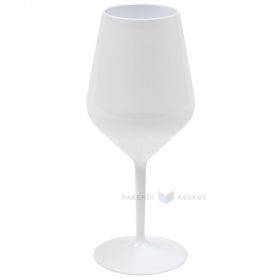 Reusable plastic white wine goblet 470ml TT 350x machine washable