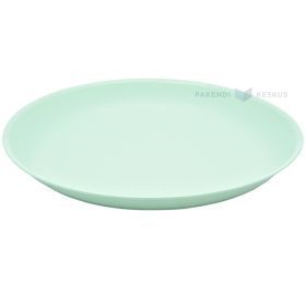 Reusable light green plastic plate 27,4cm PP 125x machine washable