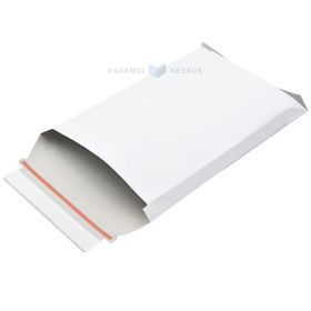 Белый конверт из картона серый внутри 24,8x35,2см А4