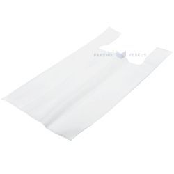 White textile shopping bag with handles 30,5+18x56cm, 20pcs/pack