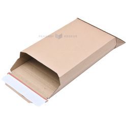 Brown micro corrugated carton envelope 16,6+(2x3,5)x25,1+7cm