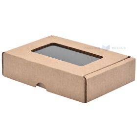 Minicorrugated carton box with lid and window 90x60x20mm