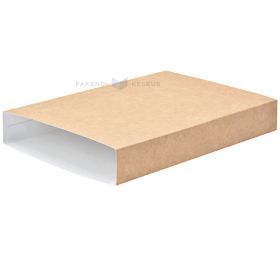 Коричнево-белая крышка для картонной коробки футляр 196x126x26мм