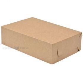Cake box brown/white 25x14,5+6cm nr. 3, 200pcs/pack