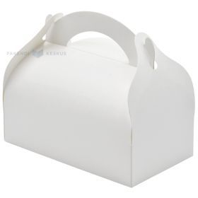 Kartongist valge sangaga koogikarp 17x10x4,5cm, pakis 20tk