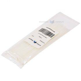 White cable tie with sign 2,5x200mm, 100pcs/pack
