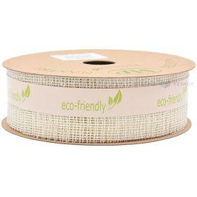 Natural white cotton mesh ribbon 45mm wide, 20m/roll