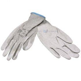 White nylon gloves on palm polyurethane nr. 8