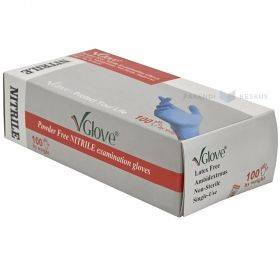 Blue nitrile gloves non-powdered XL nr. 12, 100pcs/pack