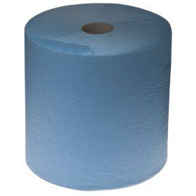 2-слойное синие бумажное полотенце для рук Bulkysoft синие 36см ширина, в рулоне 380м
