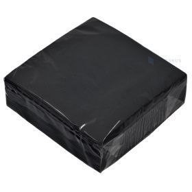 3-layered black napkin 33x33cm, 50pcs/pack